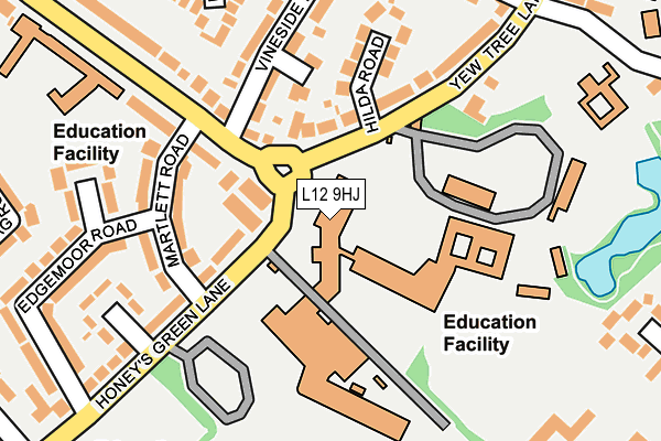 L12 9HJ map - OS OpenMap – Local (Ordnance Survey) L12 9HJ map - OS OpenMap – Local (Ordnance Survey)