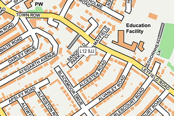 L12 9JJ map - OS OpenMap – Local (Ordnance Survey) L12 9JJ map - OS OpenMap – Local (Ordnance Survey)