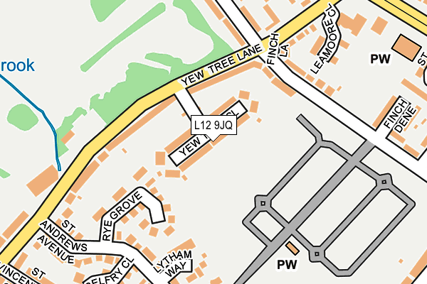 L12 9JQ map - OS OpenMap – Local (Ordnance Survey) L12 9JQ map - OS OpenMap – Local (Ordnance Survey)
