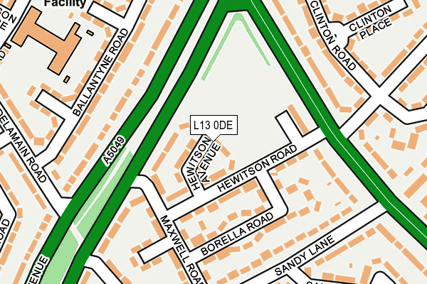 L13 0DE map - OS OpenMap – Local (Ordnance Survey) L13 0DE map - OS OpenMap – Local (Ordnance Survey)