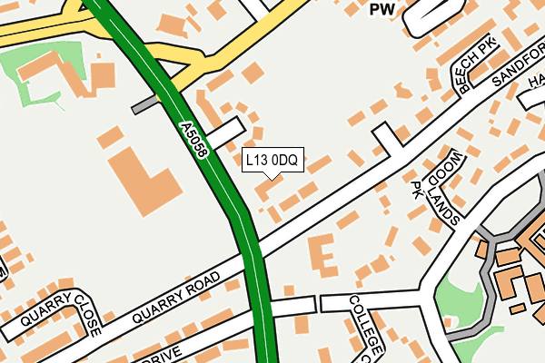 L13 0DQ map - OS OpenMap – Local (Ordnance Survey) L13 0DQ map - OS OpenMap – Local (Ordnance Survey)