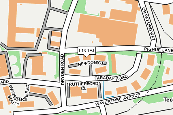 L13 1EJ map - OS OpenMap – Local (Ordnance Survey) L13 1EJ map - OS OpenMap – Local (Ordnance Survey)