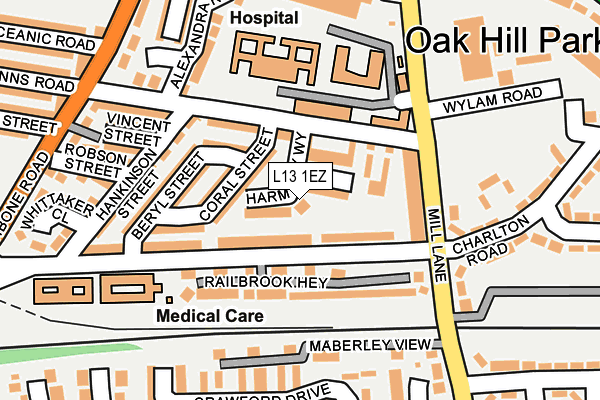 L13 1EZ map - OS OpenMap – Local (Ordnance Survey) L13 1EZ map - OS OpenMap – Local (Ordnance Survey)