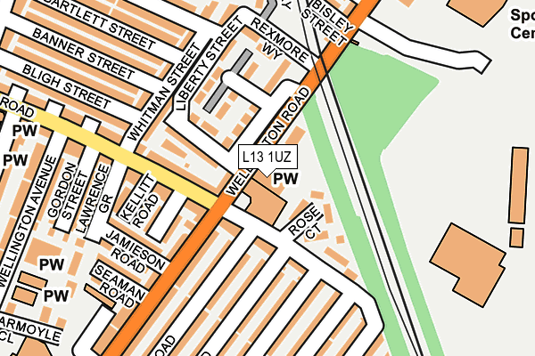 L13 1UZ map - OS OpenMap – Local (Ordnance Survey) L13 1UZ map - OS OpenMap – Local (Ordnance Survey)