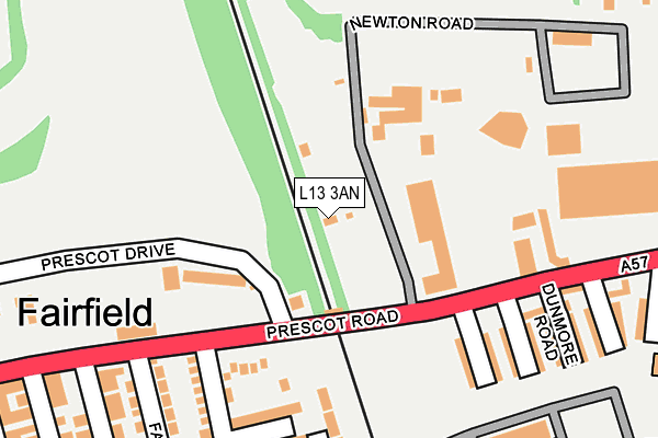 L13 3AN map - OS OpenMap – Local (Ordnance Survey) L13 3AN map - OS OpenMap – Local (Ordnance Survey)