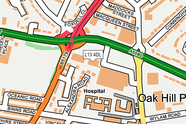L13 4DL map - OS OpenMap – Local (Ordnance Survey) L13 4DL map - OS OpenMap – Local (Ordnance Survey)