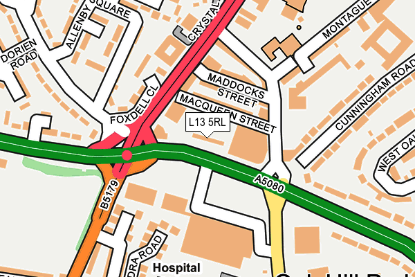 L13 5RL map - OS OpenMap – Local (Ordnance Survey) L13 5RL map - OS OpenMap – Local (Ordnance Survey)