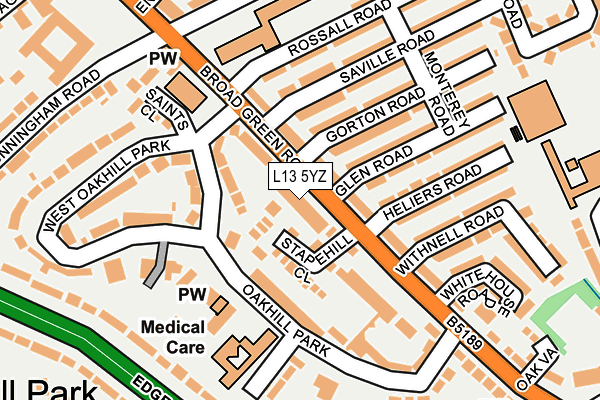 L13 5YZ map - OS OpenMap – Local (Ordnance Survey) L13 5YZ map - OS OpenMap – Local (Ordnance Survey)