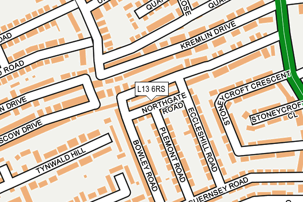 L13 6RS map - OS OpenMap – Local (Ordnance Survey) L13 6RS map - OS OpenMap – Local (Ordnance Survey)