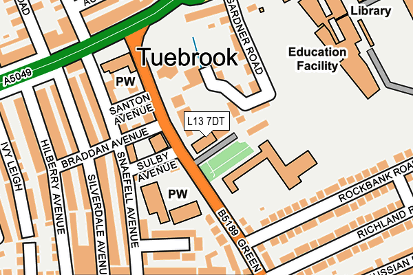 L13 7DT map - OS OpenMap – Local (Ordnance Survey) L13 7DT map - OS OpenMap – Local (Ordnance Survey)