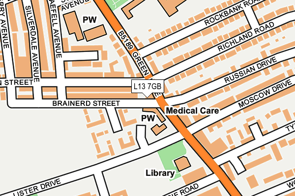 L13 7GB map - OS OpenMap – Local (Ordnance Survey) L13 7GB map - OS OpenMap – Local (Ordnance Survey)