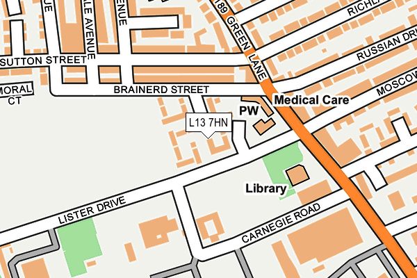 L13 7HN map - OS OpenMap – Local (Ordnance Survey)