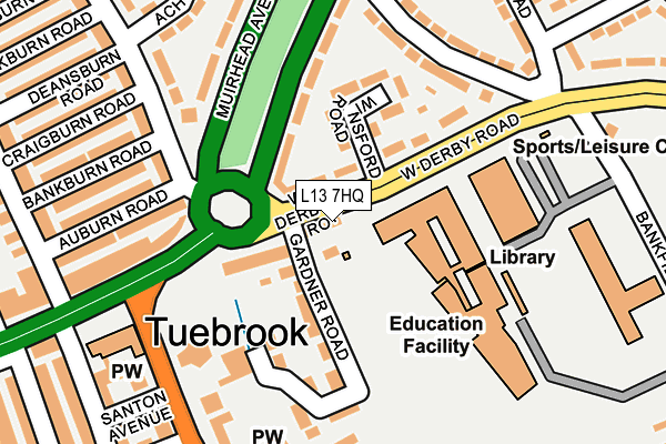 L13 7HQ map - OS OpenMap – Local (Ordnance Survey) L13 7HQ map - OS OpenMap – Local (Ordnance Survey)