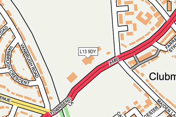 L13 9DY map - OS OpenMap – Local (Ordnance Survey) L13 9DY map - OS OpenMap – Local (Ordnance Survey)