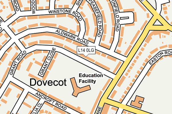 L14 0LG map - OS OpenMap – Local (Ordnance Survey) L14 0LG map - OS OpenMap – Local (Ordnance Survey)