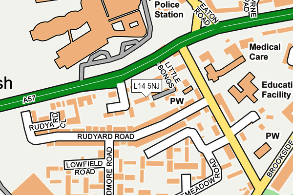 L14 5NJ map - OS OpenMap – Local (Ordnance Survey) L14 5NJ map - OS OpenMap – Local (Ordnance Survey)
