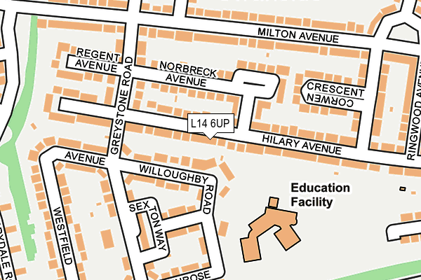 L14 6UP map - OS OpenMap – Local (Ordnance Survey) L14 6UP map - OS OpenMap – Local (Ordnance Survey)