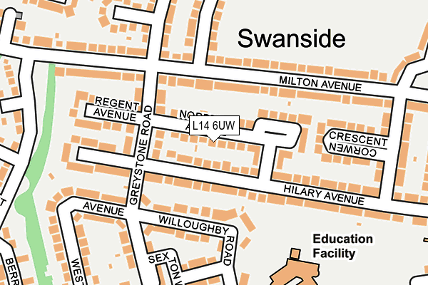 L14 6UW map - OS OpenMap – Local (Ordnance Survey)