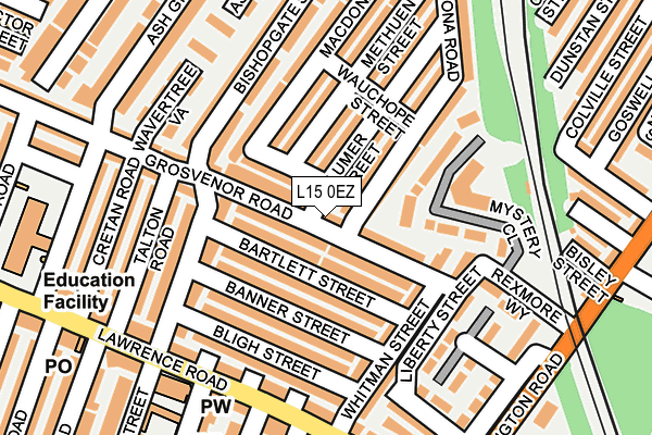 L15 0EZ map - OS OpenMap – Local (Ordnance Survey) L15 0EZ map - OS OpenMap – Local (Ordnance Survey)
