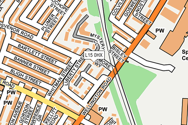 L15 0HX map - OS OpenMap – Local (Ordnance Survey) L15 0HX map - OS OpenMap – Local (Ordnance Survey)