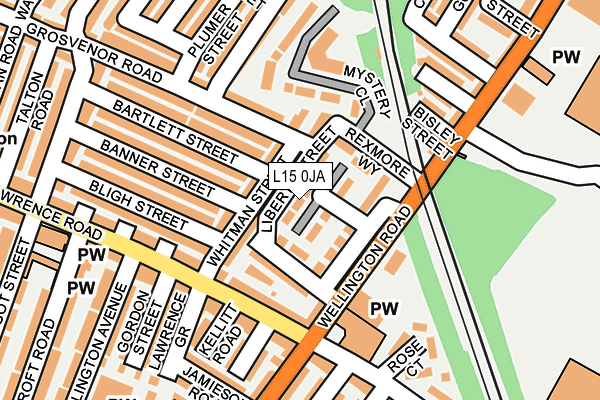 L15 0JA map - OS OpenMap – Local (Ordnance Survey) L15 0JA map - OS OpenMap – Local (Ordnance Survey)