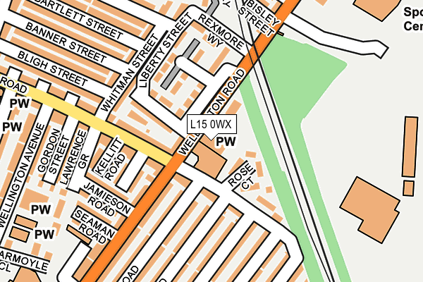 L15 0WX map - OS OpenMap – Local (Ordnance Survey) L15 0WX map - OS OpenMap – Local (Ordnance Survey)