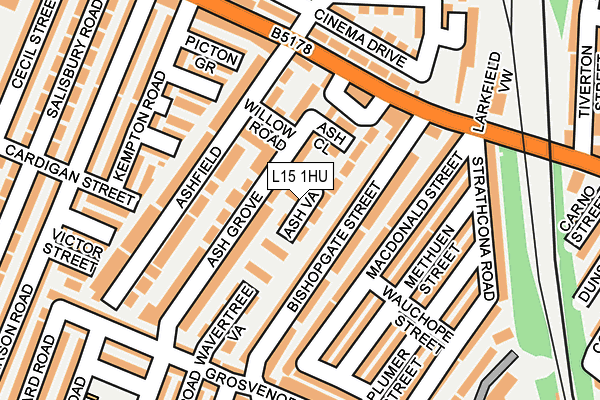 L15 1HU map - OS OpenMap – Local (Ordnance Survey) L15 1HU map - OS OpenMap – Local (Ordnance Survey)