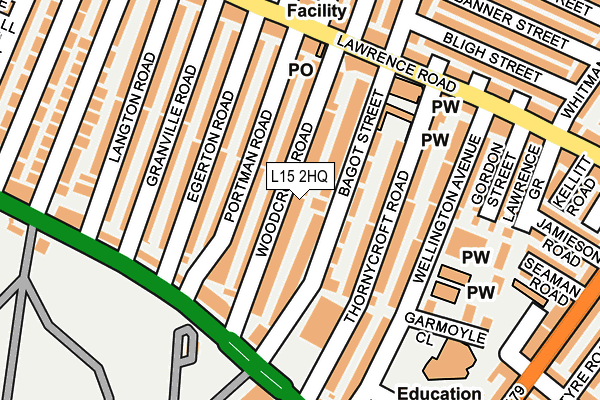 L15 2HQ map - OS OpenMap – Local (Ordnance Survey) L15 2HQ map - OS OpenMap – Local (Ordnance Survey)