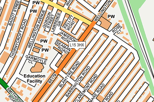 L15 3HX map - OS OpenMap – Local (Ordnance Survey) L15 3HX map - OS OpenMap – Local (Ordnance Survey)