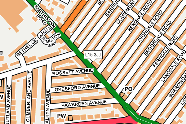 L15 3JJ map - OS OpenMap – Local (Ordnance Survey) L15 3JJ map - OS OpenMap – Local (Ordnance Survey)