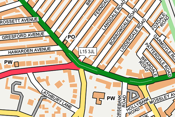 L15 3JL map - OS OpenMap – Local (Ordnance Survey) L15 3JL map - OS OpenMap – Local (Ordnance Survey)