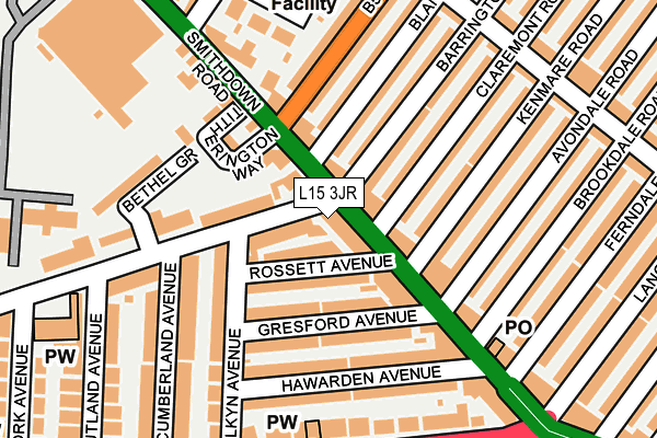L15 3JR map - OS OpenMap – Local (Ordnance Survey) L15 3JR map - OS OpenMap – Local (Ordnance Survey)