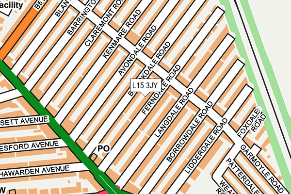 L15 3JY map - OS OpenMap – Local (Ordnance Survey) L15 3JY map - OS OpenMap – Local (Ordnance Survey)