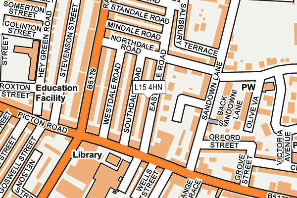 L15 4HN map - OS OpenMap – Local (Ordnance Survey) L15 4HN map - OS OpenMap – Local (Ordnance Survey)