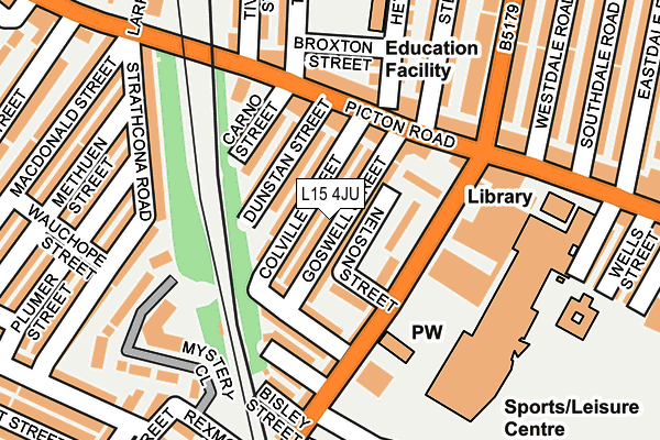L15 4JU map - OS OpenMap – Local (Ordnance Survey) L15 4JU map - OS OpenMap – Local (Ordnance Survey)