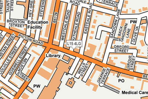 L15 4LG map - OS OpenMap – Local (Ordnance Survey) L15 4LG map - OS OpenMap – Local (Ordnance Survey)