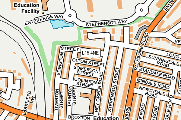 L15 4NE map - OS OpenMap – Local (Ordnance Survey) L15 4NE map - OS OpenMap – Local (Ordnance Survey)
