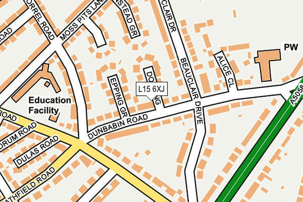 L15 6XJ map - OS OpenMap – Local (Ordnance Survey) L15 6XJ map - OS OpenMap – Local (Ordnance Survey)