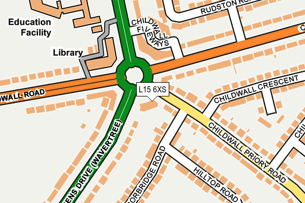 L15 6XS map - OS OpenMap – Local (Ordnance Survey) L15 6XS map - OS OpenMap – Local (Ordnance Survey)