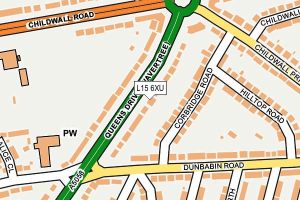 L15 6XU map - OS OpenMap – Local (Ordnance Survey) L15 6XU map - OS OpenMap – Local (Ordnance Survey)