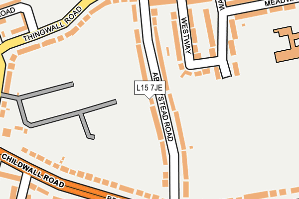 L15 7JE map - OS OpenMap – Local (Ordnance Survey) L15 7JE map - OS OpenMap – Local (Ordnance Survey)
