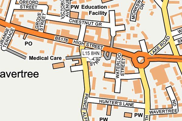 L15 8HN map - OS OpenMap – Local (Ordnance Survey) L15 8HN map - OS OpenMap – Local (Ordnance Survey)