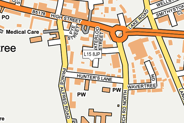 L15 8JP map - OS OpenMap – Local (Ordnance Survey) L15 8JP map - OS OpenMap – Local (Ordnance Survey)