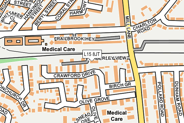 L15 8JT map - OS OpenMap – Local (Ordnance Survey) L15 8JT map - OS OpenMap – Local (Ordnance Survey)