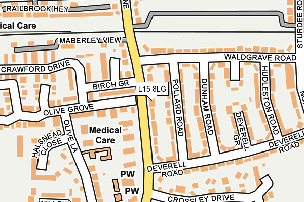 L15 8LG map - OS OpenMap – Local (Ordnance Survey) L15 8LG map - OS OpenMap – Local (Ordnance Survey)