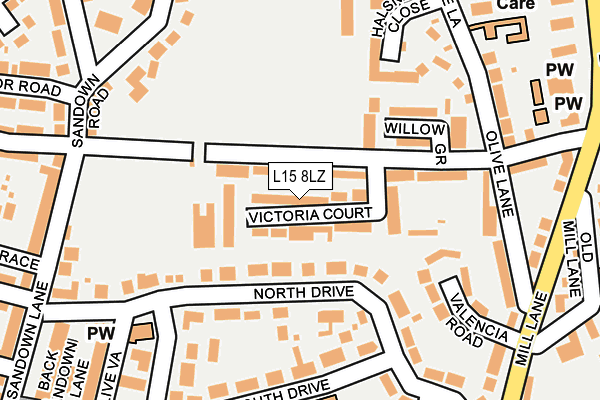 L15 8LZ map - OS OpenMap – Local (Ordnance Survey) L15 8LZ map - OS OpenMap – Local (Ordnance Survey)