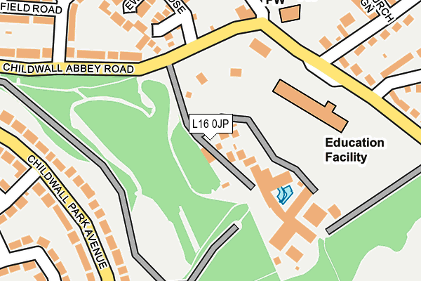 L16 0JP map - OS OpenMap – Local (Ordnance Survey) L16 0JP map - OS OpenMap – Local (Ordnance Survey)
