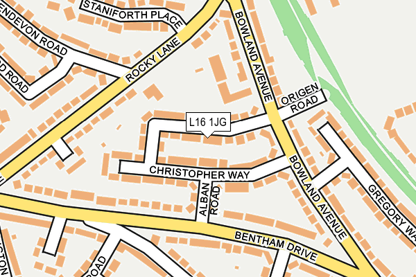 L16 1JG map - OS OpenMap – Local (Ordnance Survey) L16 1JG map - OS OpenMap – Local (Ordnance Survey)