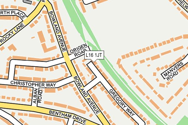 L16 1JT map - OS OpenMap – Local (Ordnance Survey) L16 1JT map - OS OpenMap – Local (Ordnance Survey)