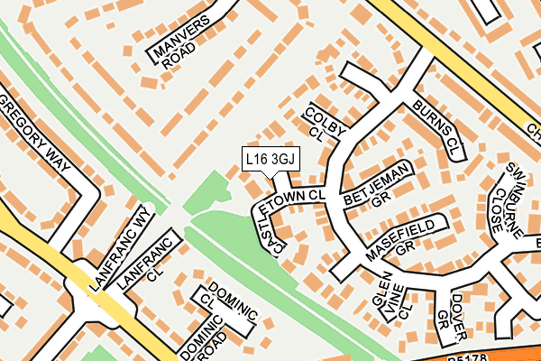 L16 3GJ map - OS OpenMap – Local (Ordnance Survey) L16 3GJ map - OS OpenMap – Local (Ordnance Survey)